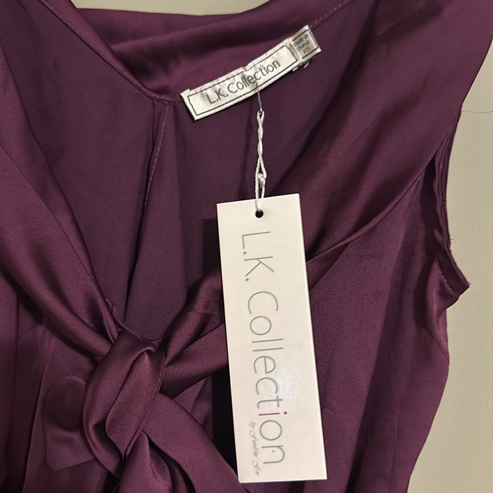 🦇L.K Collection sleeveless belted blouse xs - Picture 5 of 6